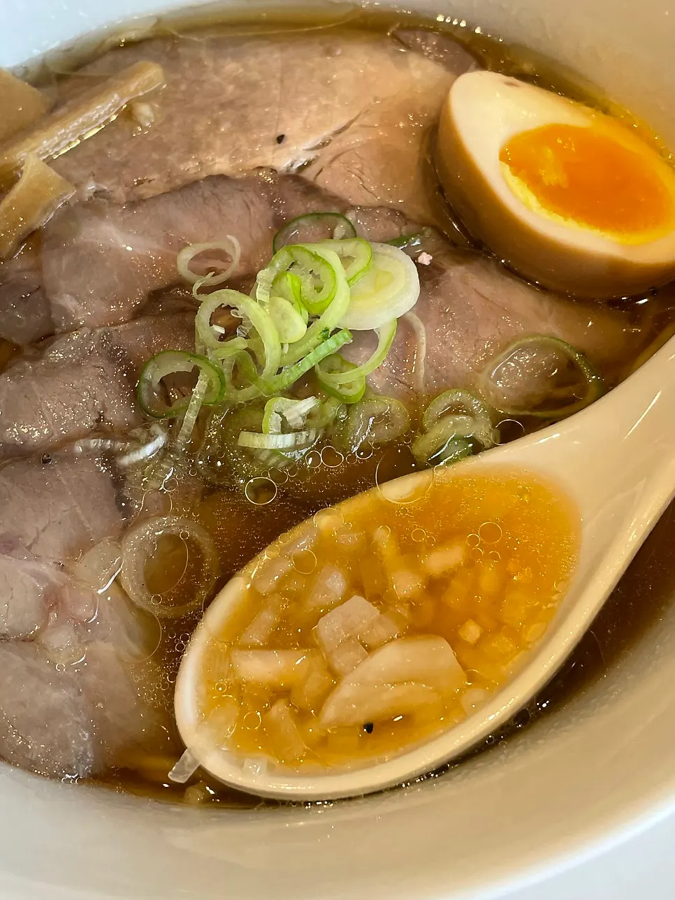 Ramen and karaage laid out together for two people