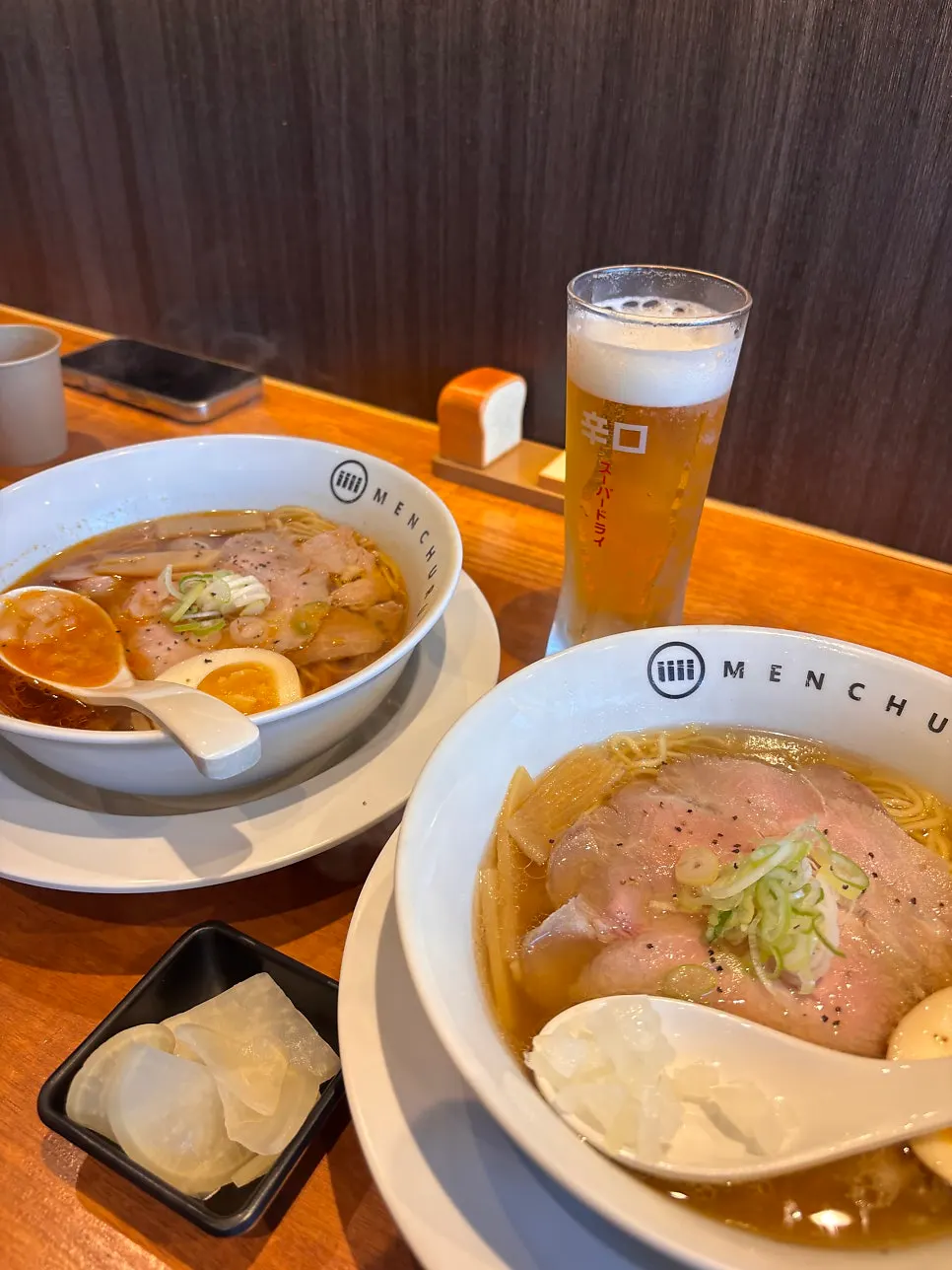 Shio ramen broth with rising aroma the more you eat