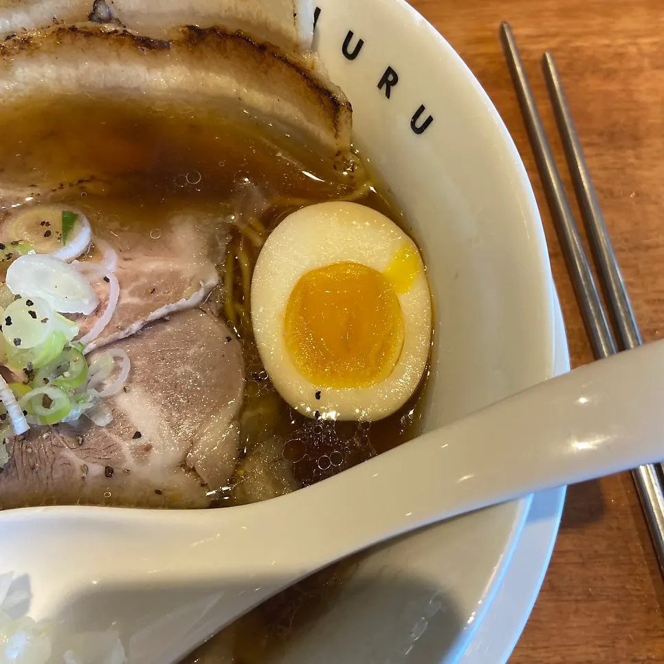 Smoky pork belly chashu and soft-boiled ajitama toppings