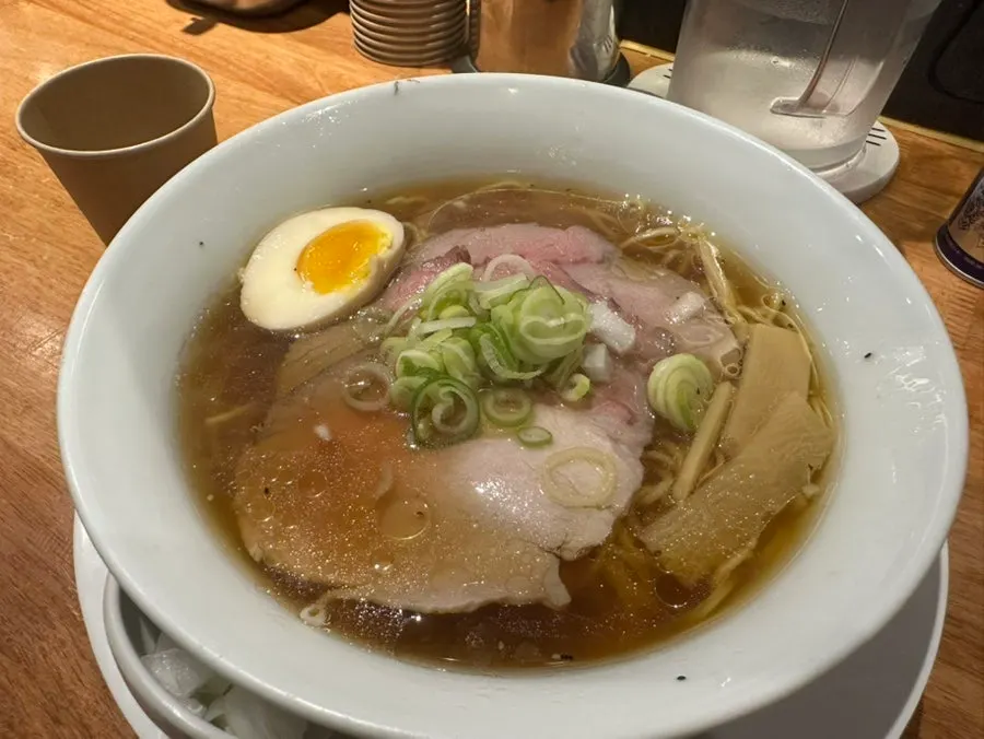 A bowl of Mentsuru's shoyu ramen