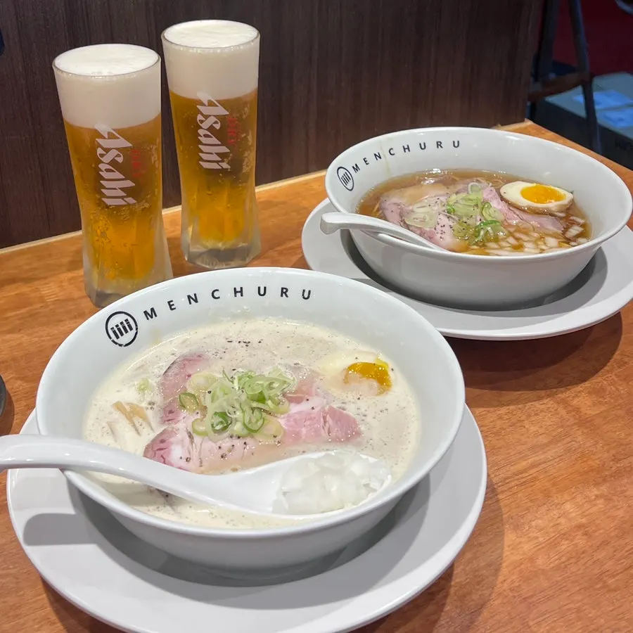 Mentsuru ramen menu and topping add-on options