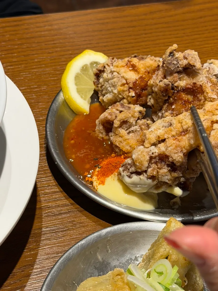 Side dish of karaage ordered at the table