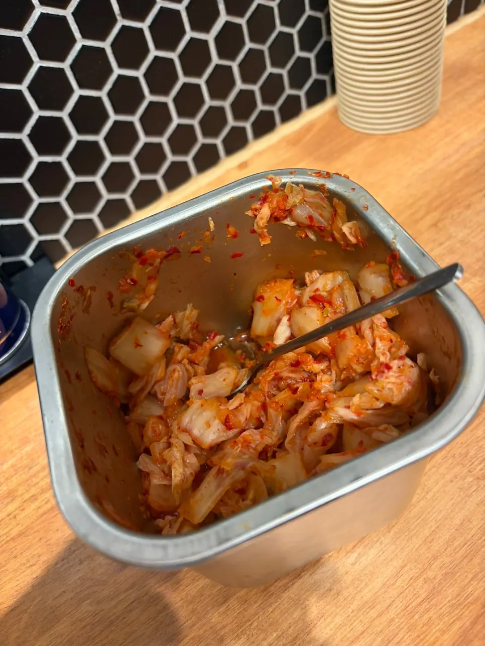 Kimchi served as a basic side dish