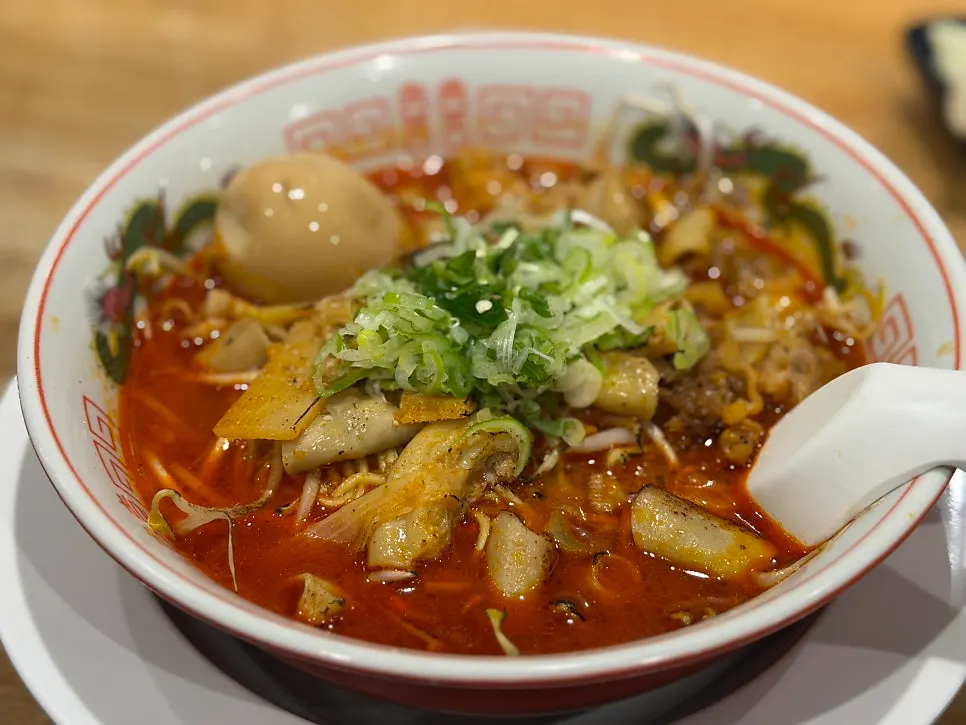 Motsu ramen's rich broth and noodles