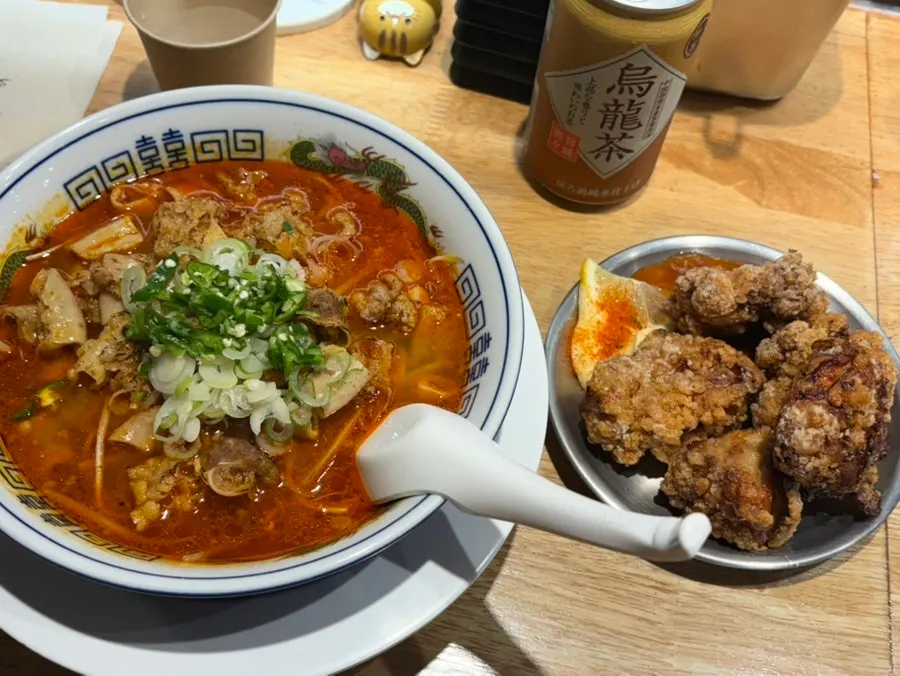 Freshly fried handmade gara-age at Mentsuru