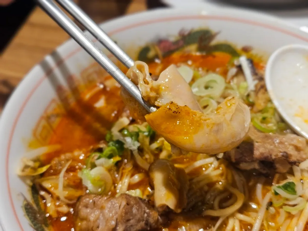 A bowl of ramen at Mentsuru City Hall Branch