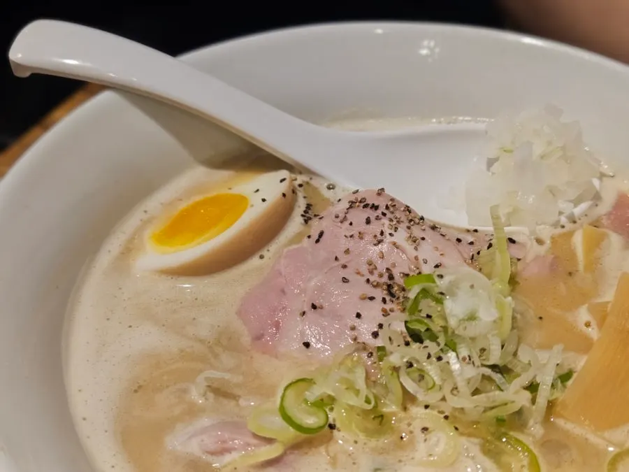 Mentsuru's tori paitan, a rich-broth ramen