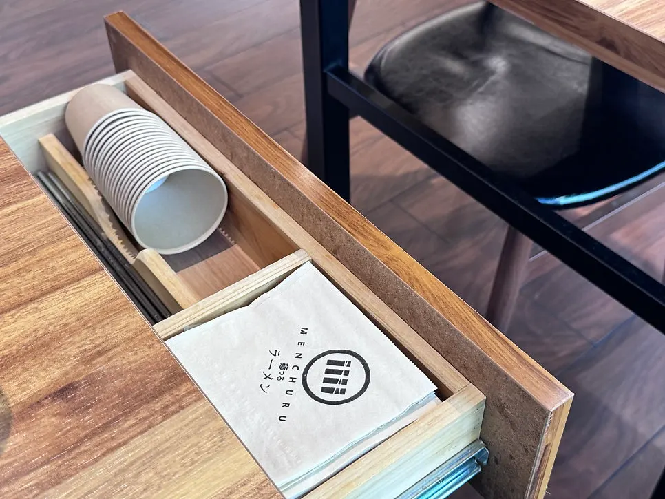 View of a bright table beside the window