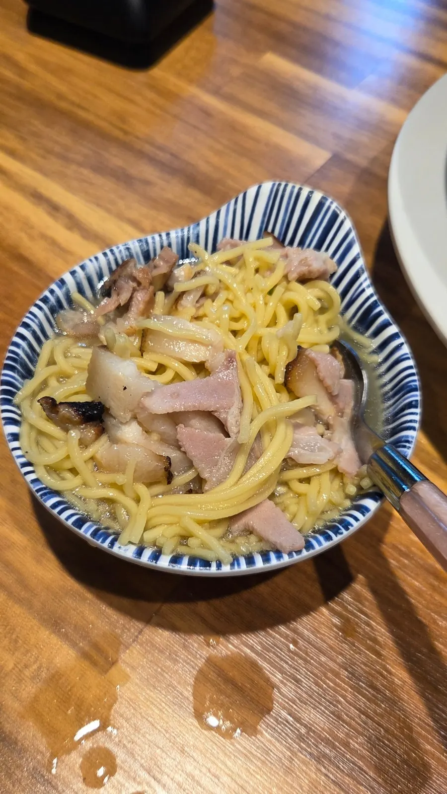 Shio ramen with onions served separately