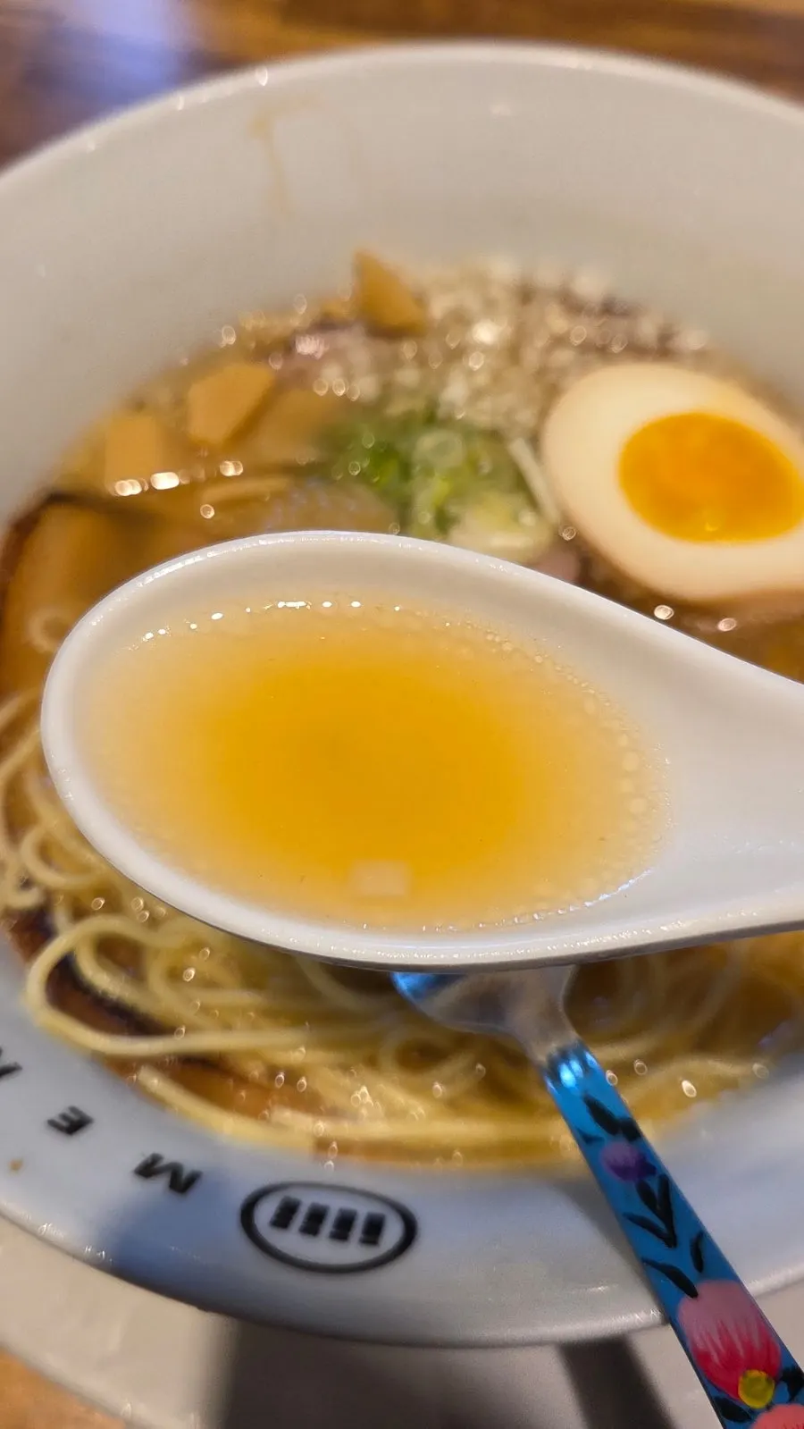 A bowl of shio ramen with rich broth