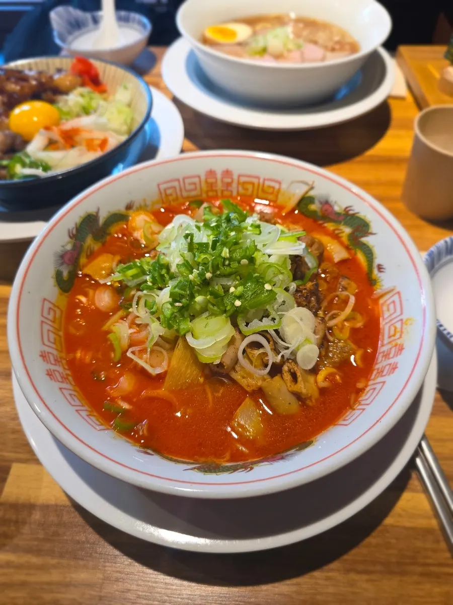 Motsu ramen (beef tripe ramen) with generous tripe