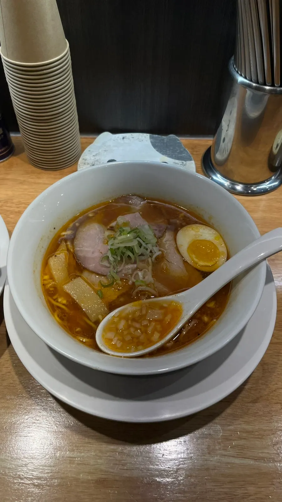 면 양 많은 쇼유라멘 면발