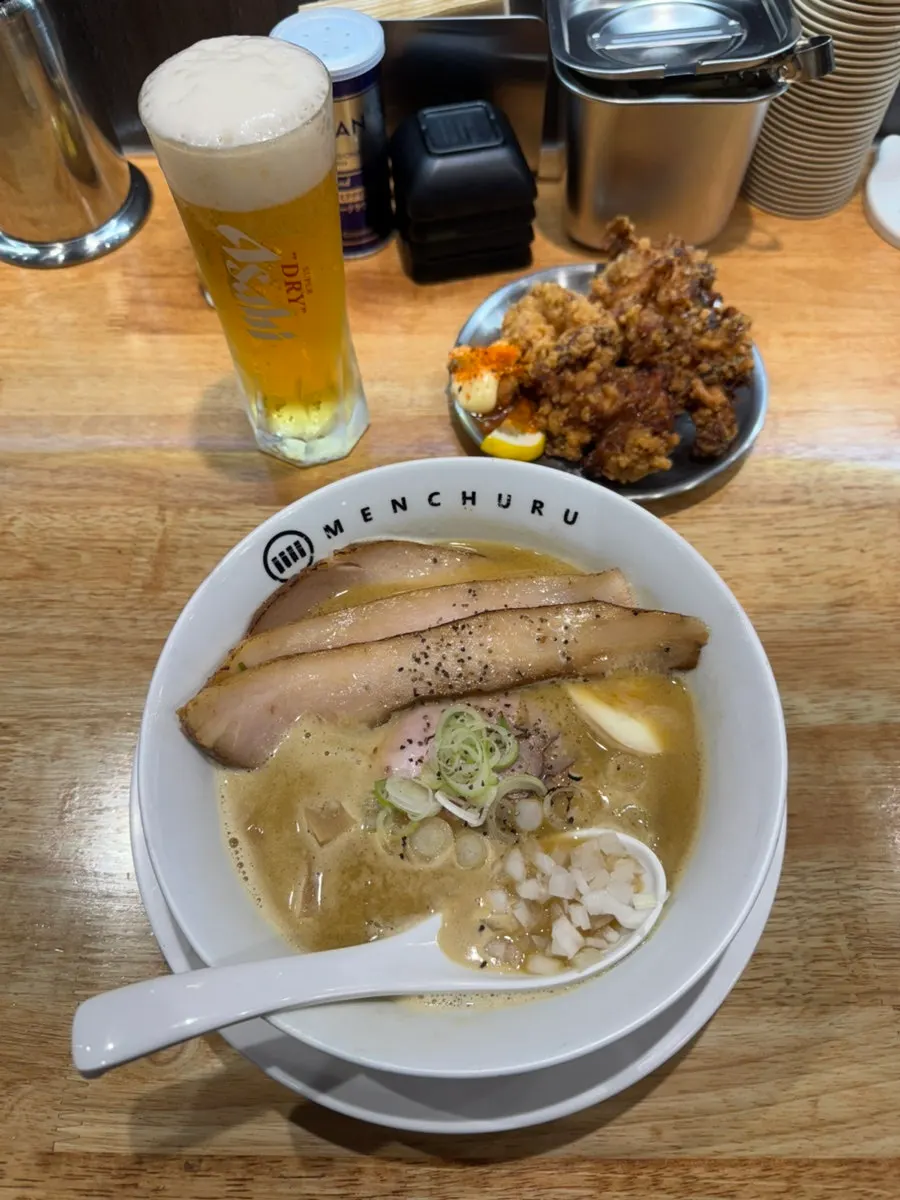 토리파이탄과 가라아게, 생맥주 상차림