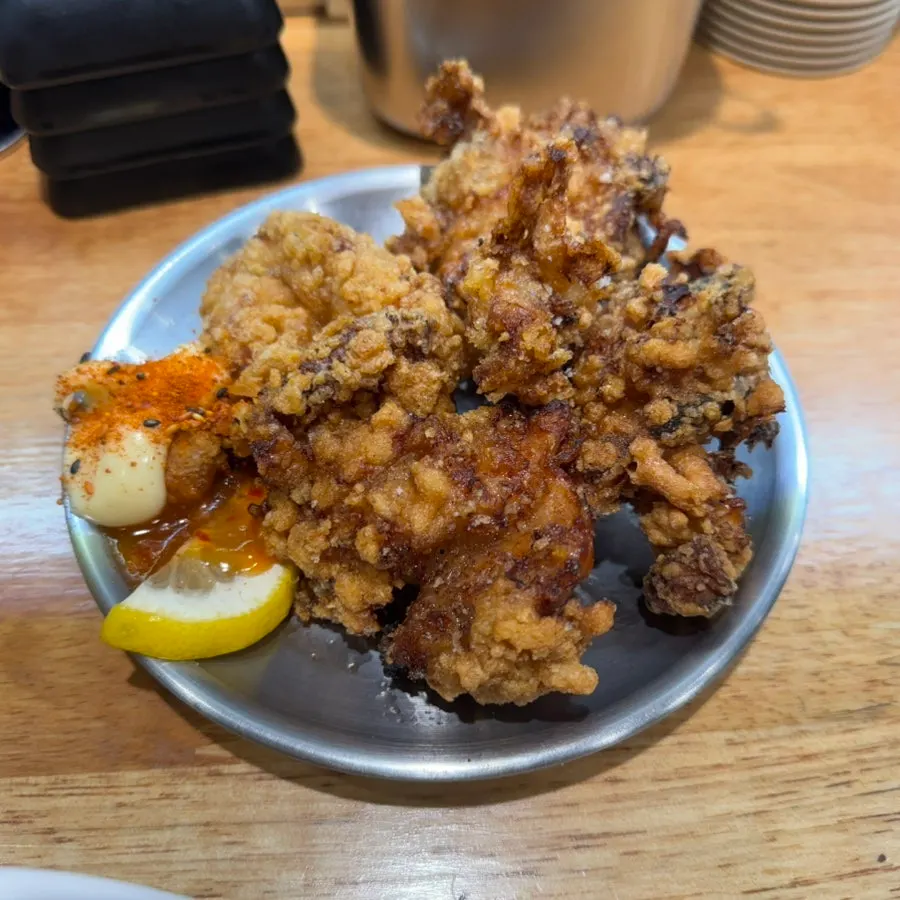 겉바속촉 가라아게 단면