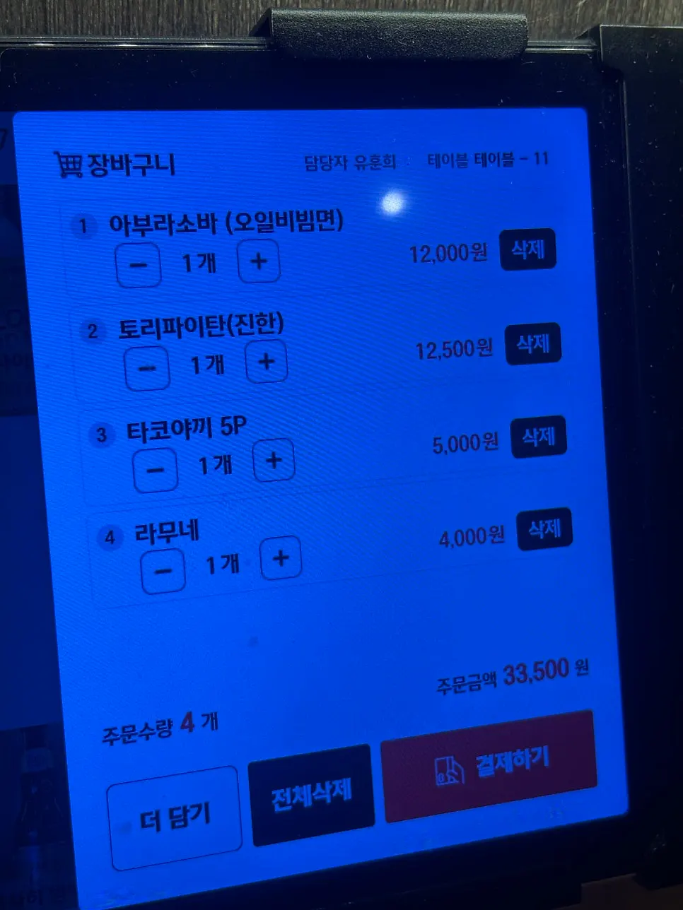 멘츠루 아부라소바와 토리파이탄 상차림