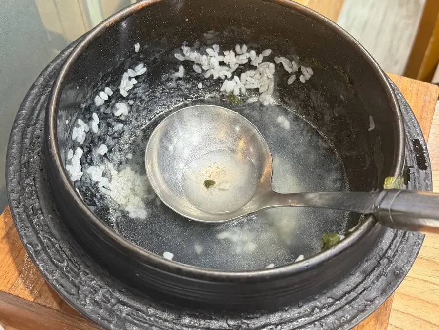 Nurungji served at the end of the meal