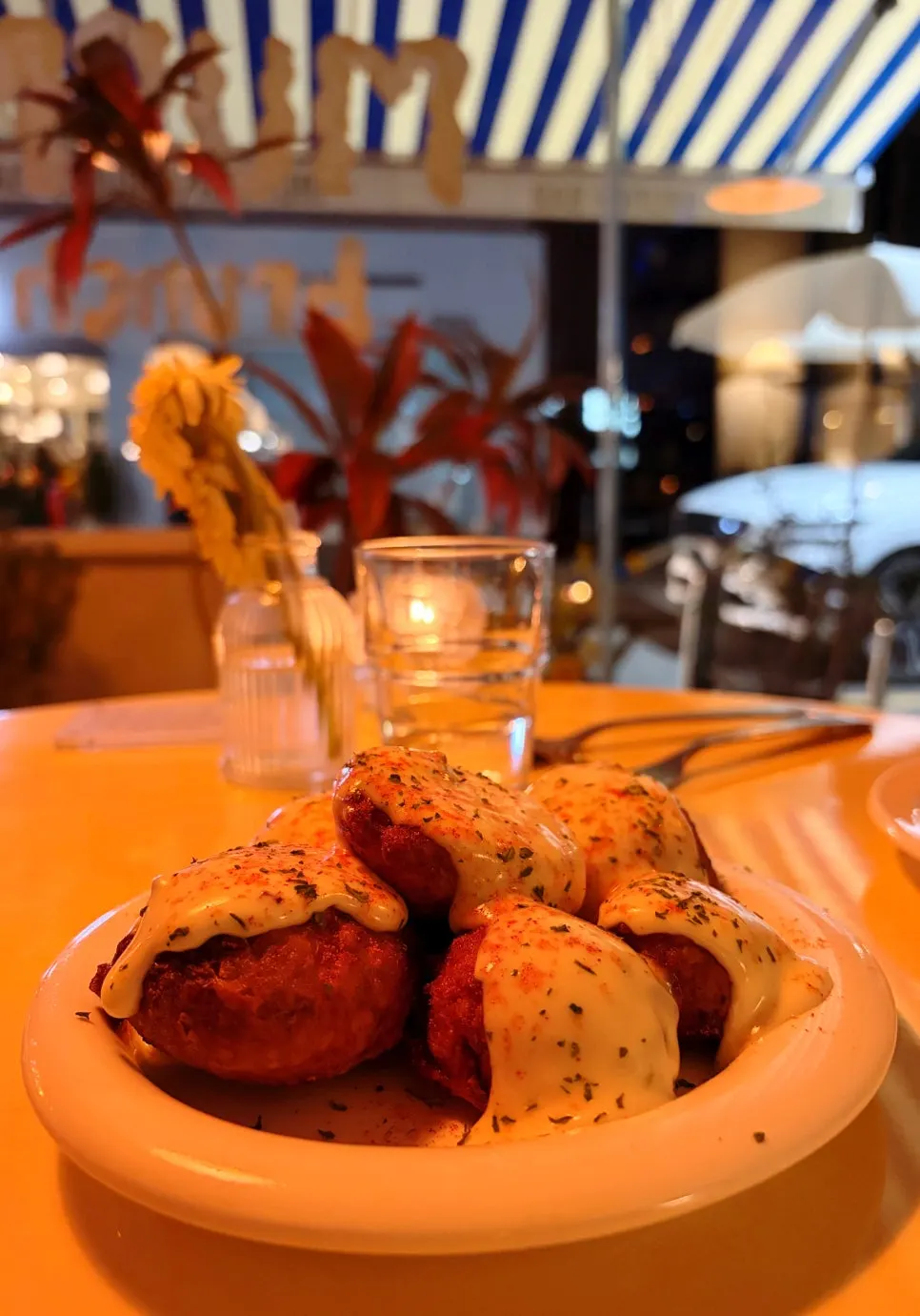A plate of truffle baby potatoes at Meolmeol Pangyo