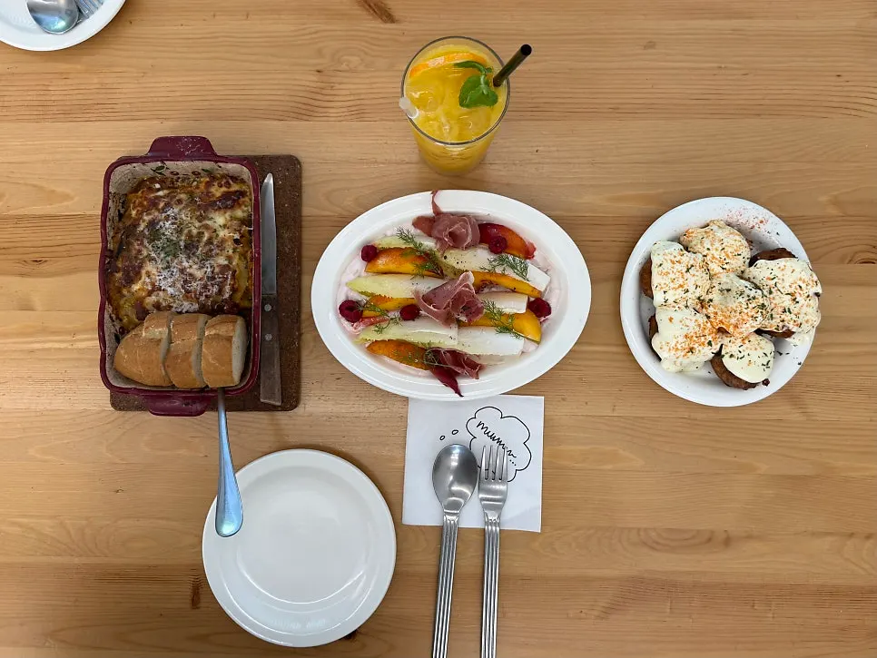 Full spread shot of all the ordered dishes at Meolmeol Pangyo