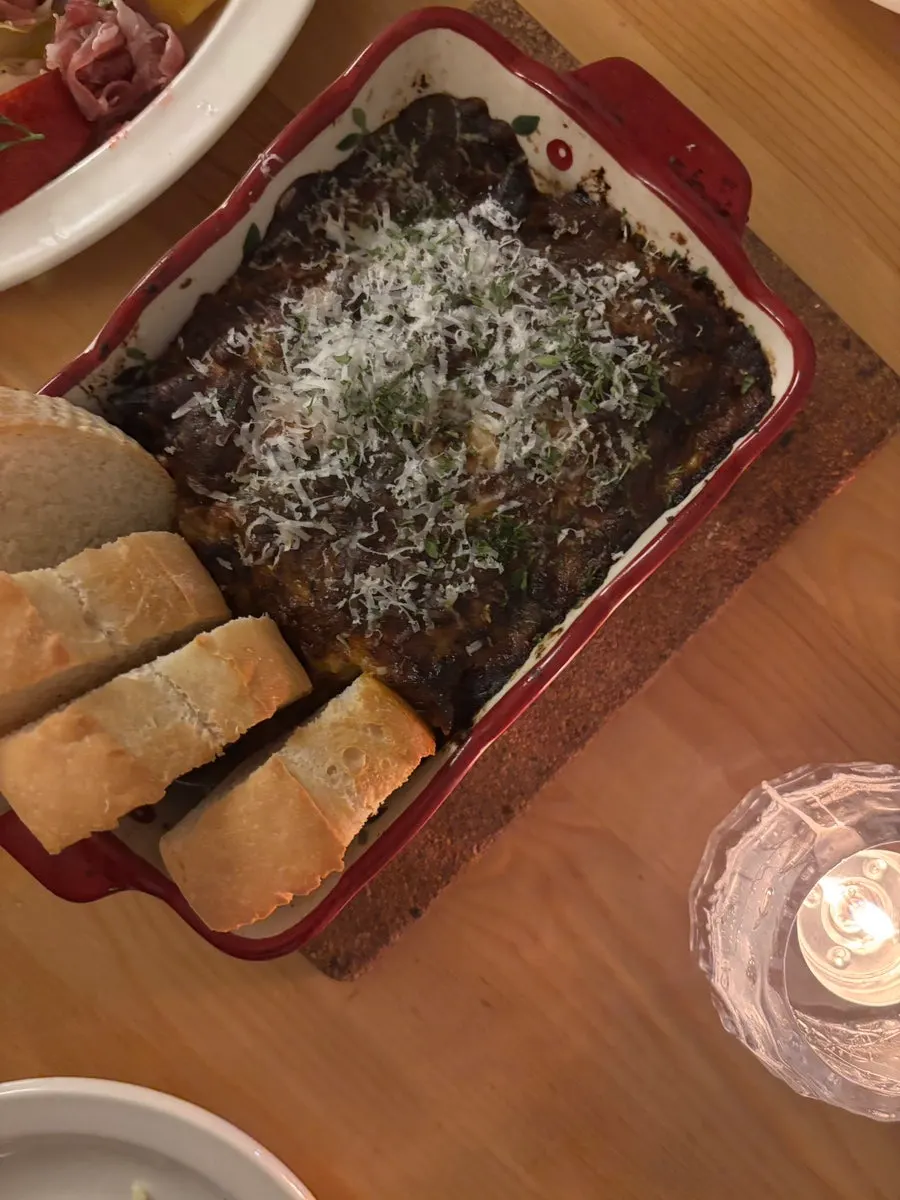 Close-up of Grandma's lasagna