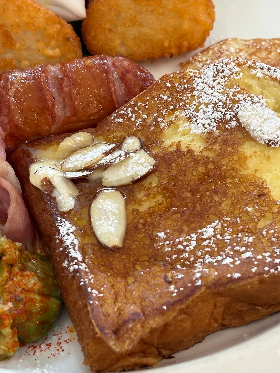 Close-up of the brunch plate