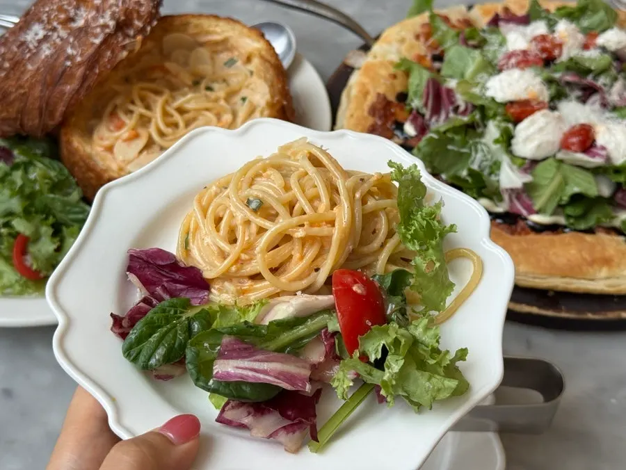 Sauce-soaked bread bowl