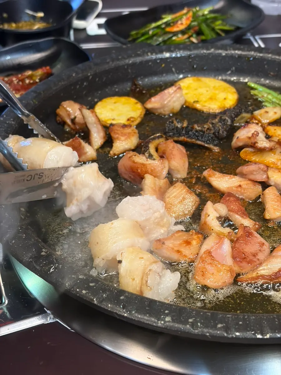 Crispy grilled teuk-yang