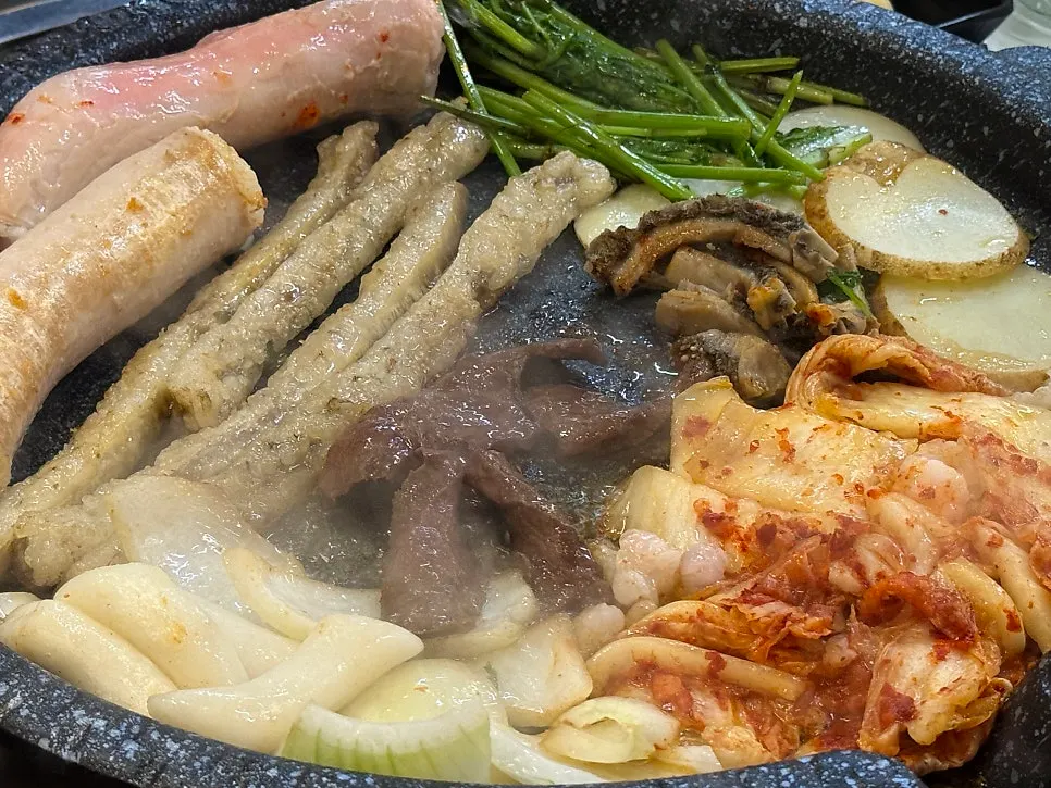 곱이 가득 찬 곱창 클로즈업