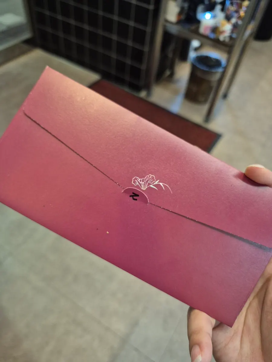 Gift card won from the draw event
