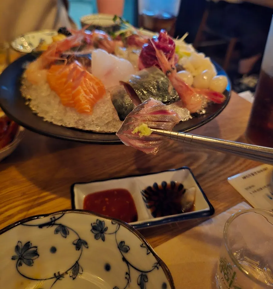 Midoriya's herring sashimi with soy sauce