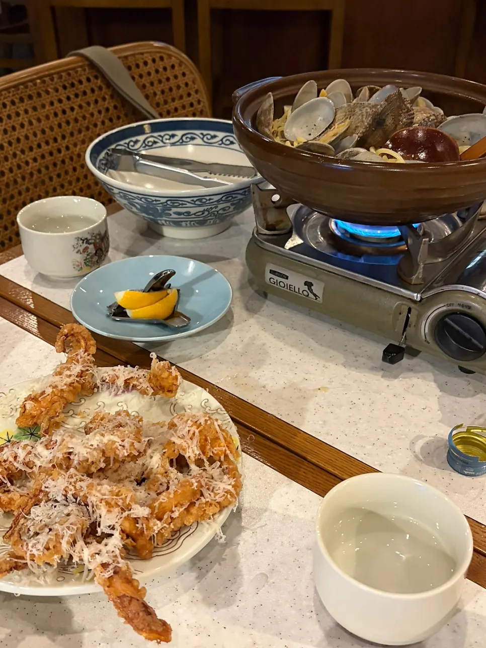 버터 마늘 국물이 배어든 바지락 파스타면