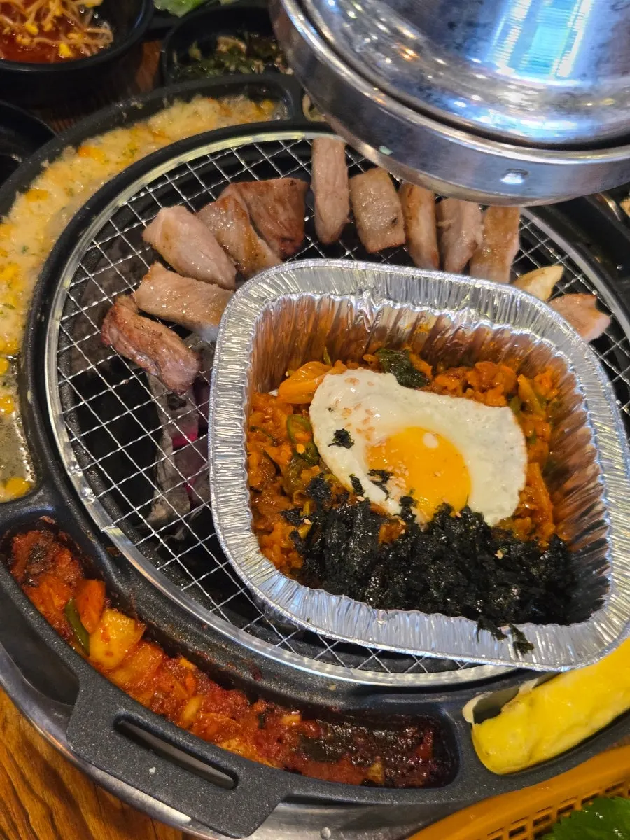 Short galbi and pork neck with the special sauce