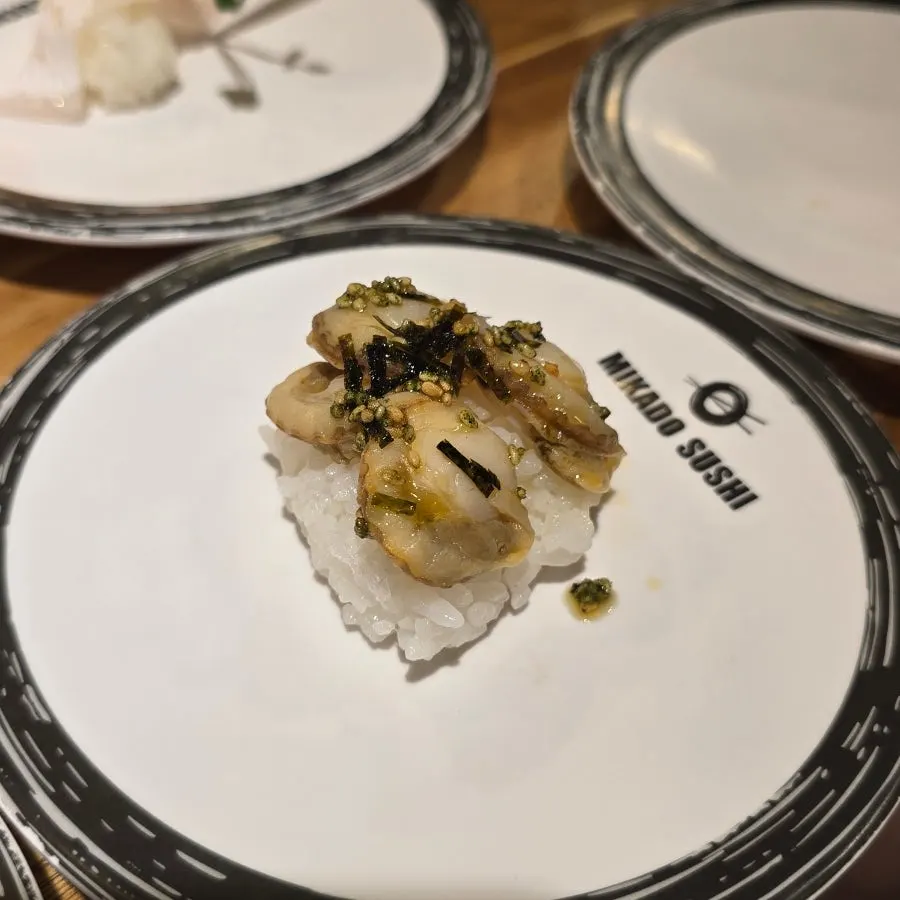 Specially ordered minced tuna sushi