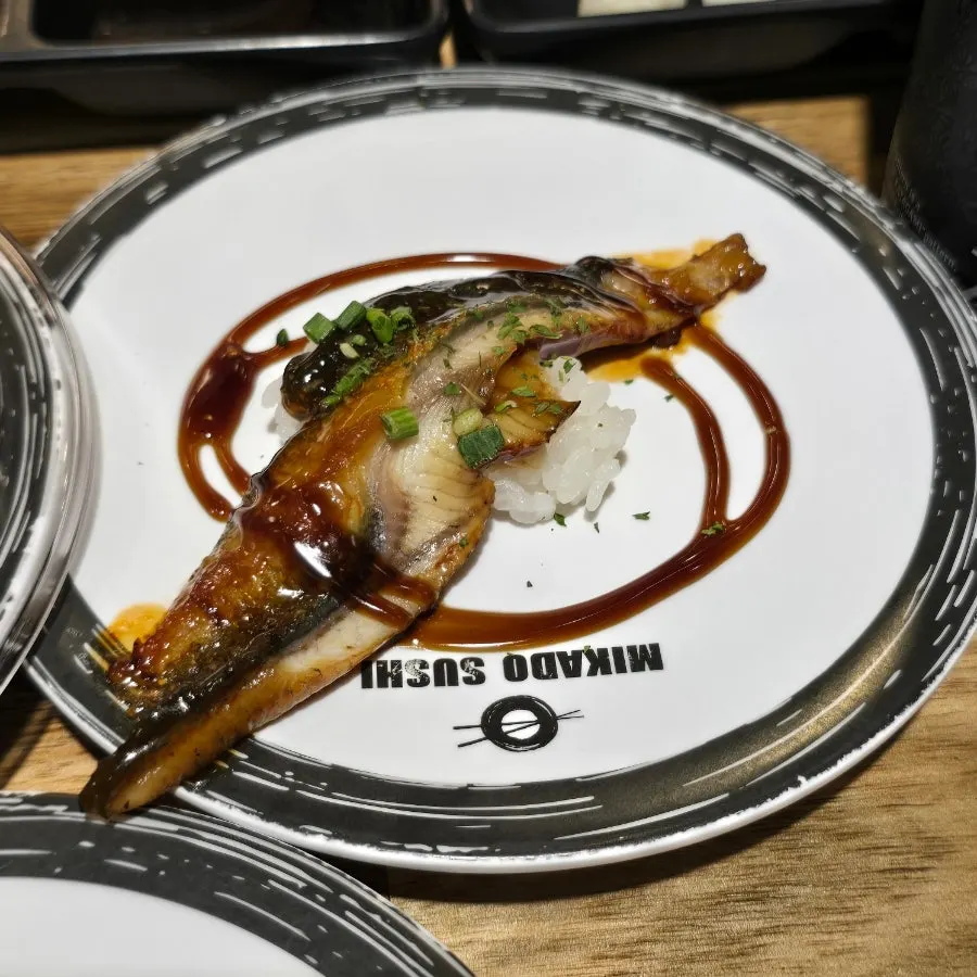 Plate of sushi picked off the rail
