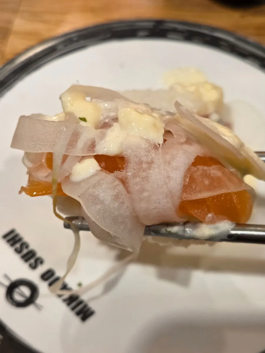 Another plate of conveyor-belt sushi eaten in succession