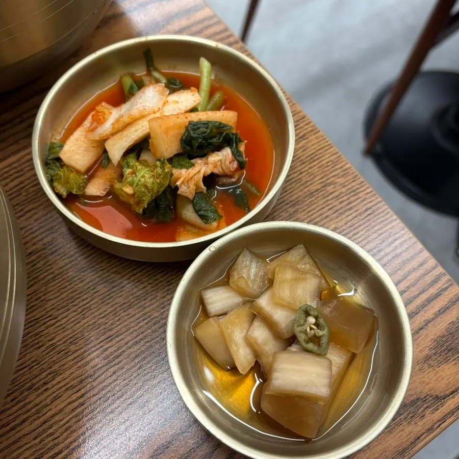 Standard side dishes served with the meal