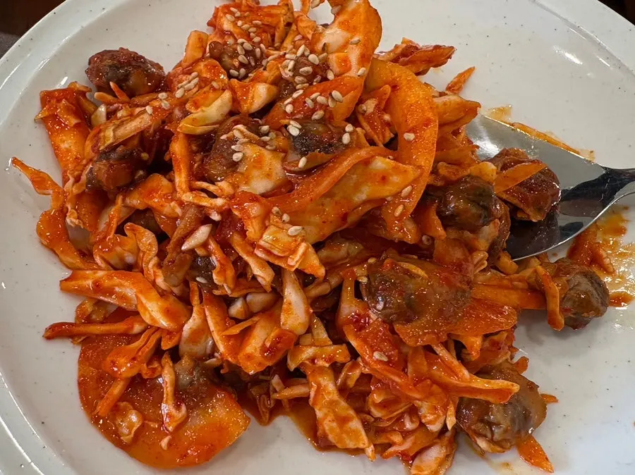 꼬막무침과 밑반찬