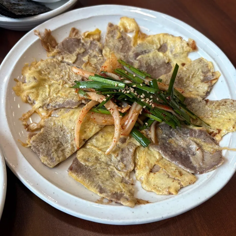Beef jeon chosen as the side dish