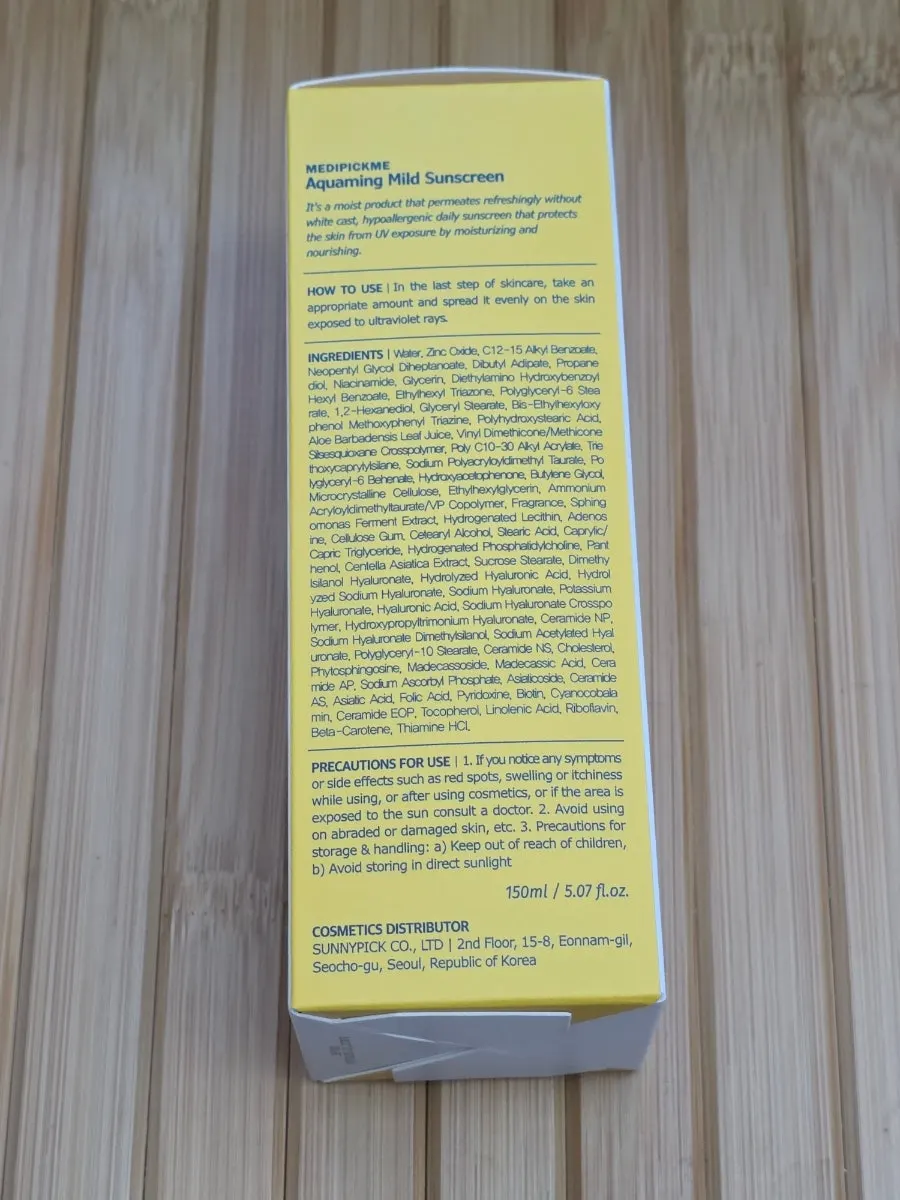 Product info panel describing moisture essence content