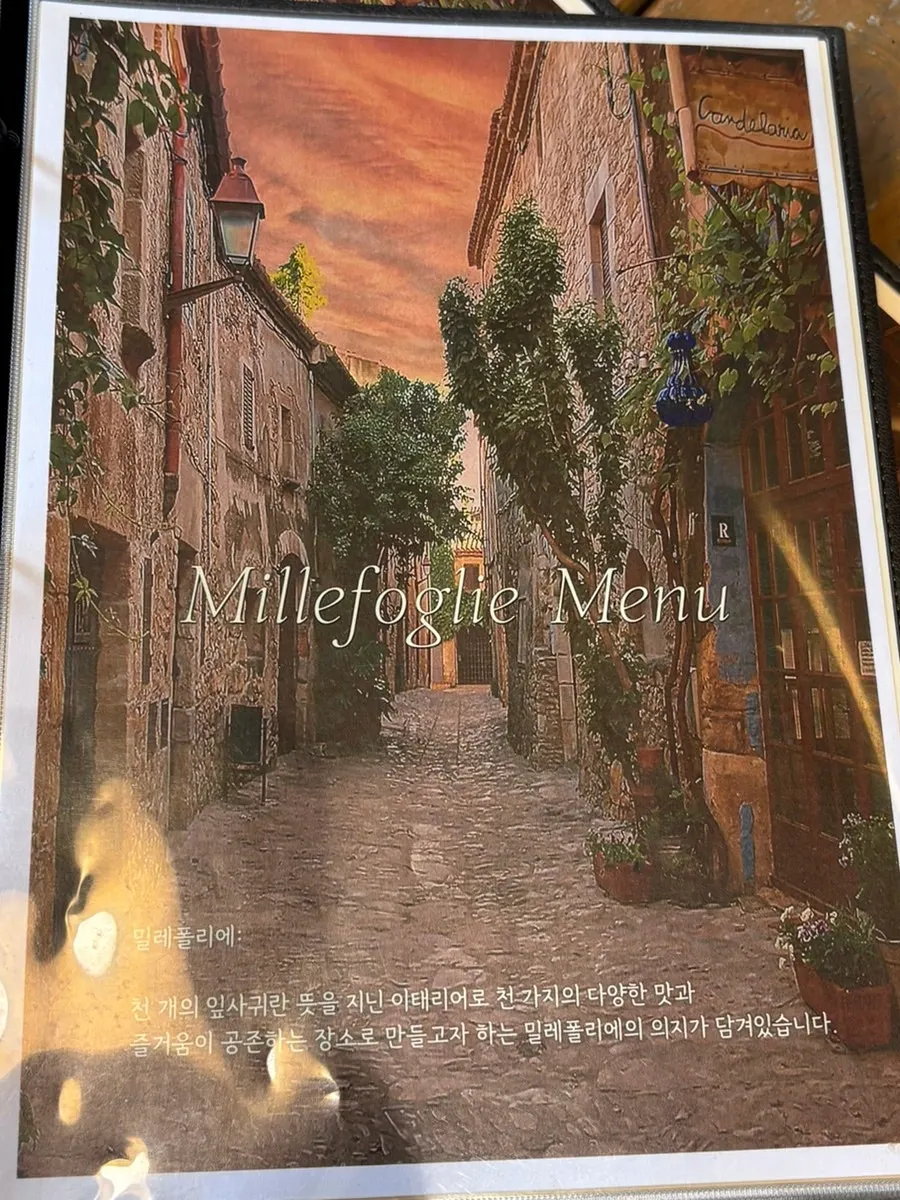 Millepollie's menu board