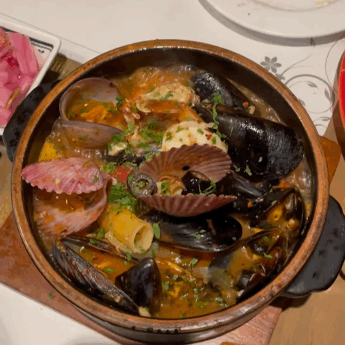Millepollie's signature seafood pasta