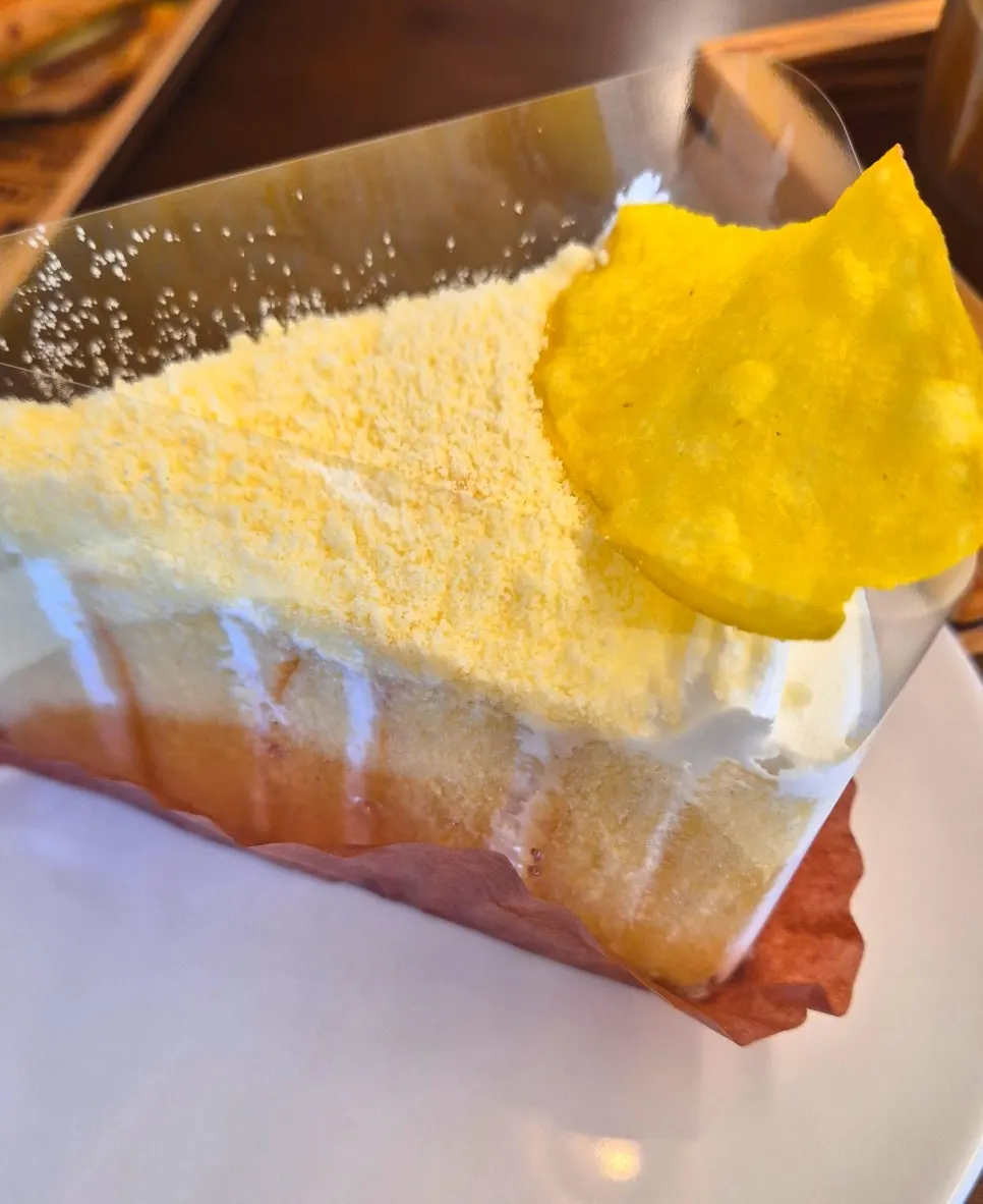Sweet potato cake with soft mousse