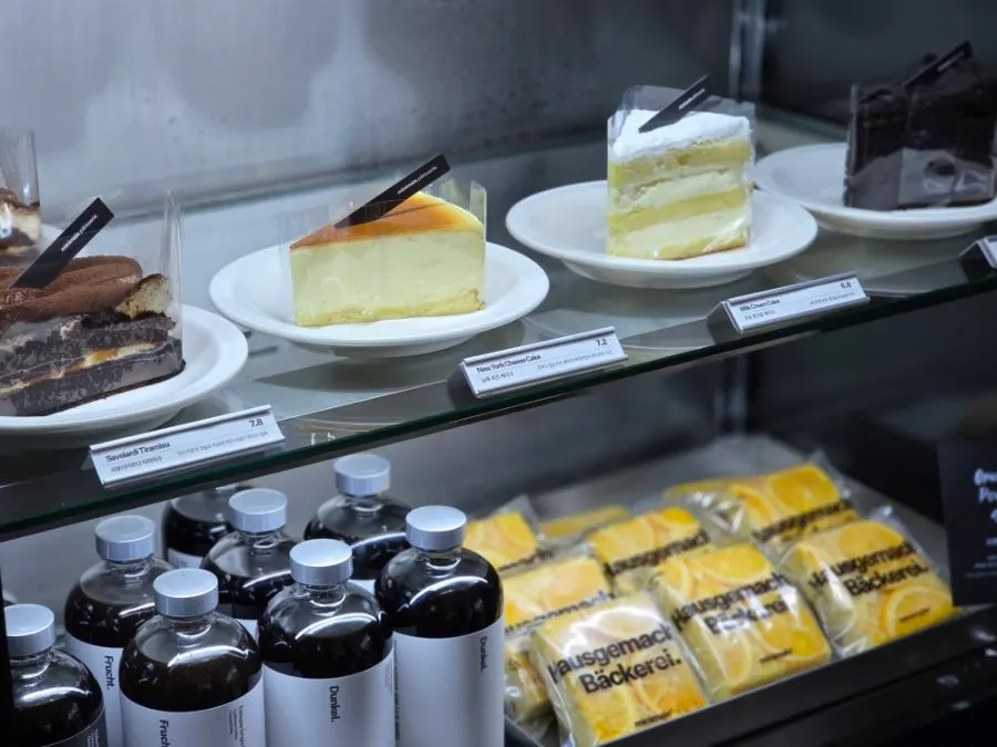 Display case with cookies and tarts