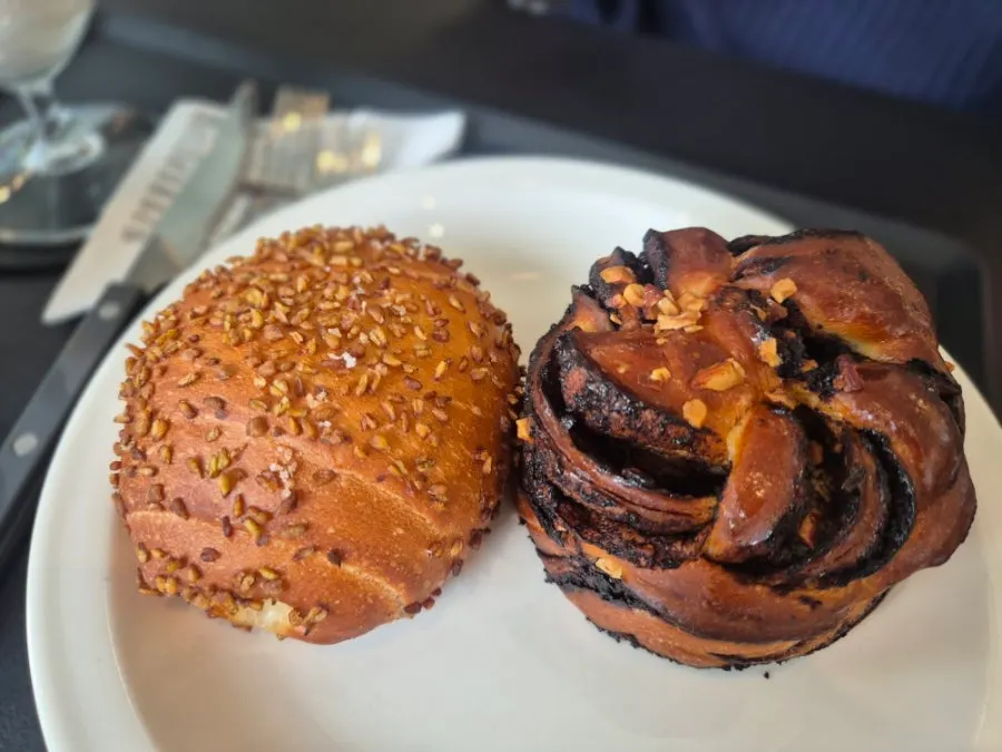Buckwheat salt bread topped with buckwheat