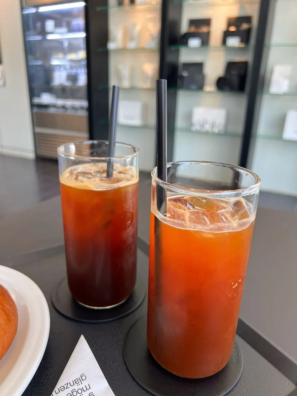 An Americano ordered with a chosen bean