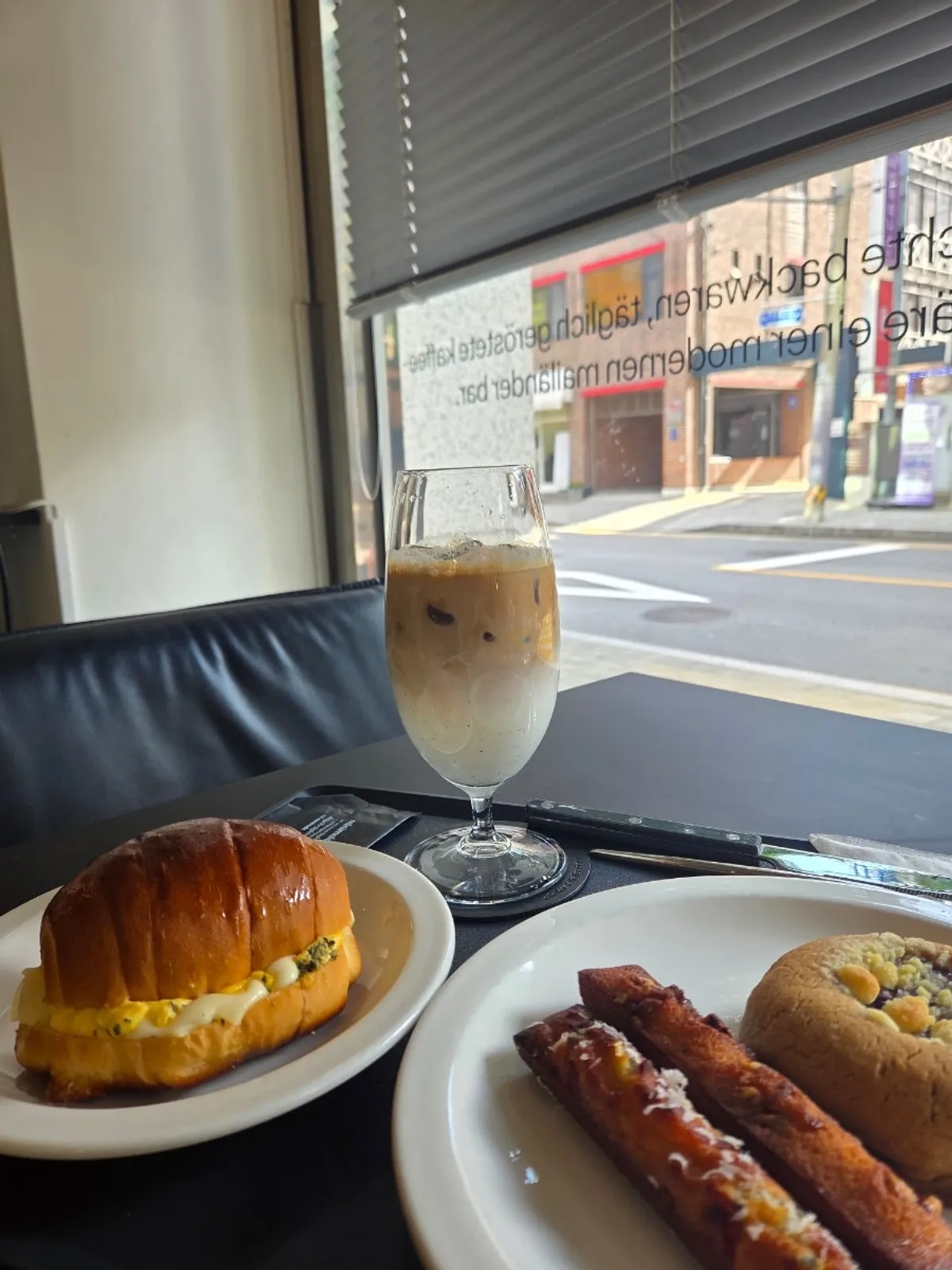 Full spread of desserts ordered at Minimale Gaepo Branch