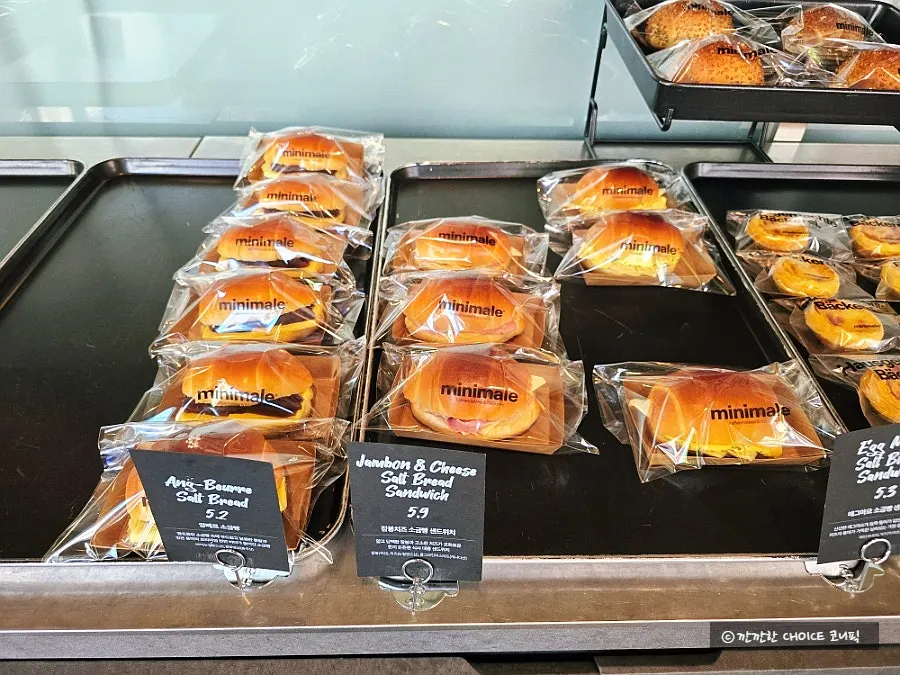 Breakfast sandwiches on display