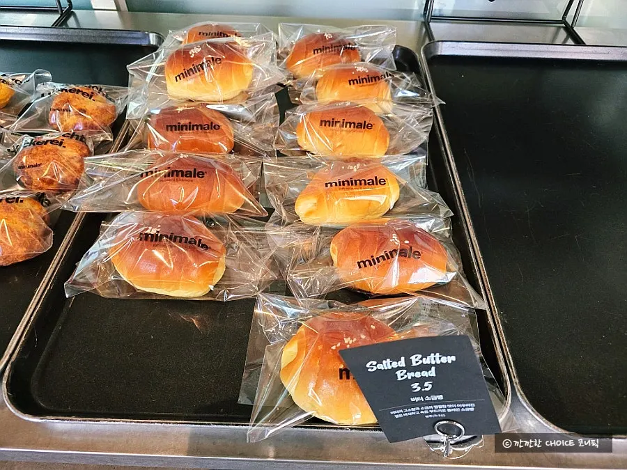 Assorted breads and desserts in the bakery case