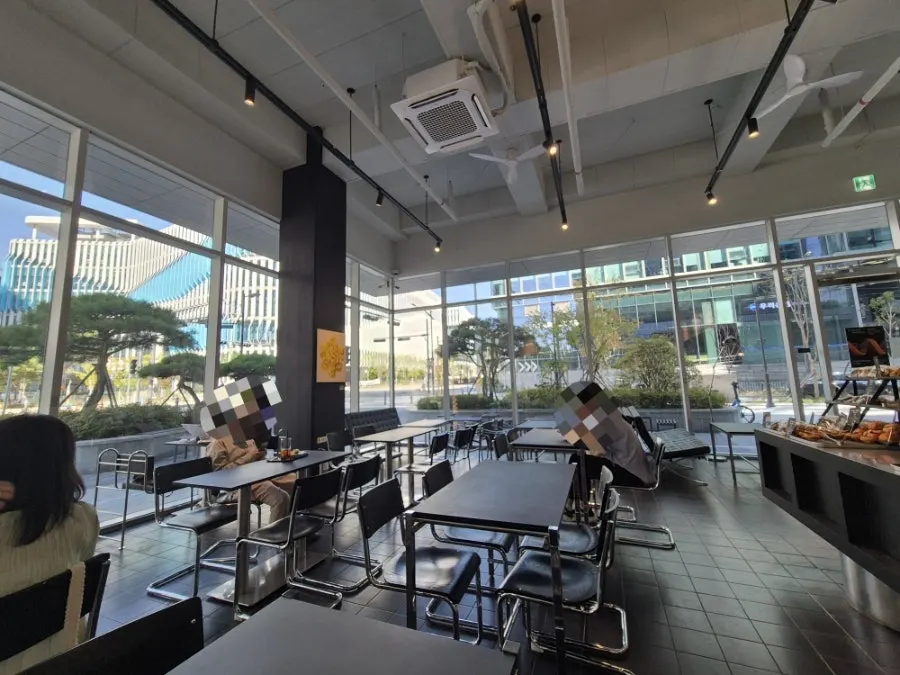 Comfortable seating area of the café