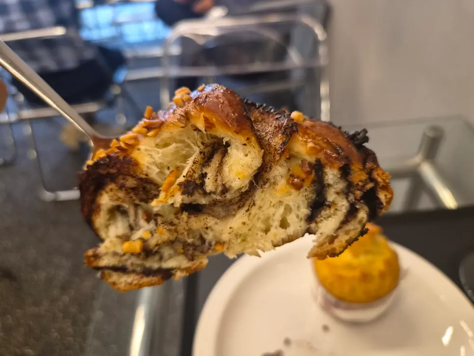 Cross-section of the soft, brioche-like babka
