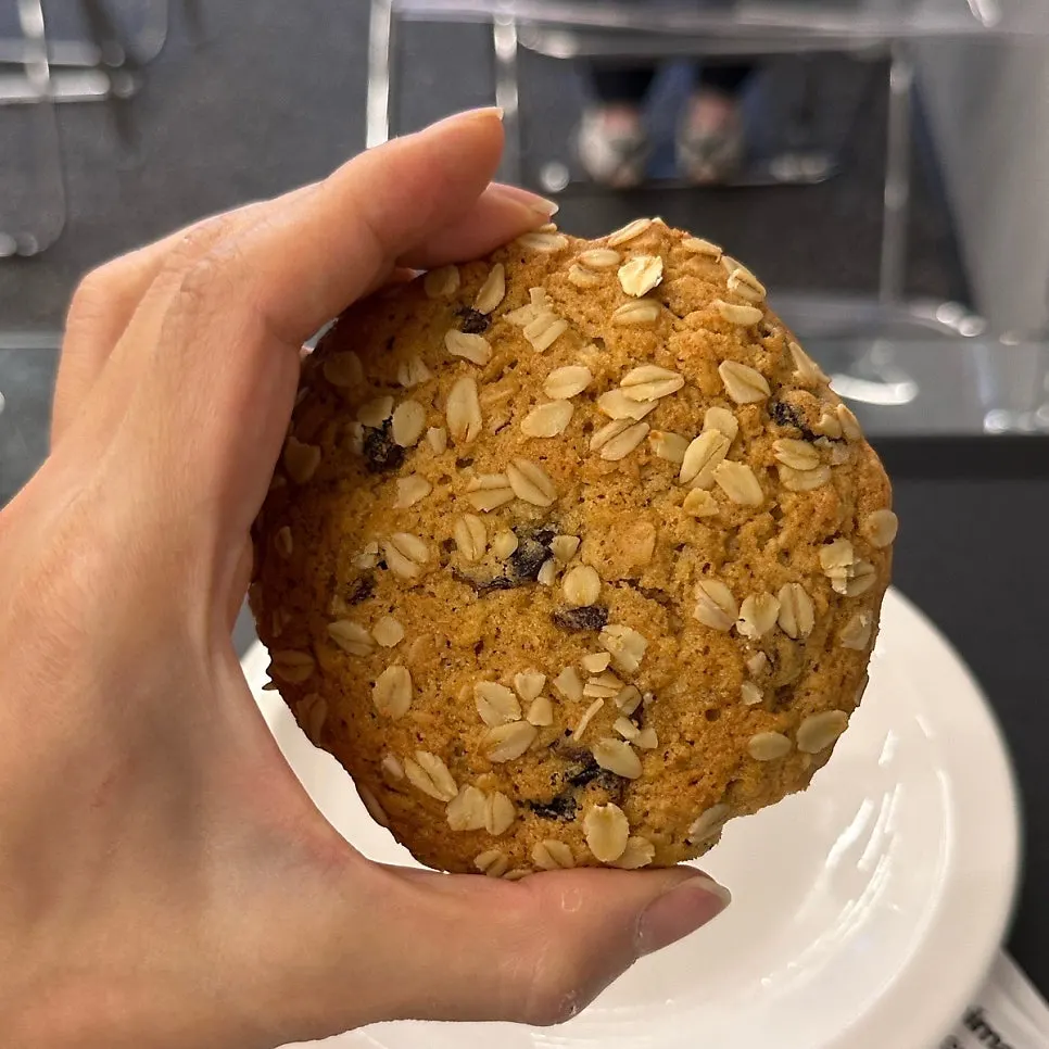 Packaged oatmeal raisin cookie
